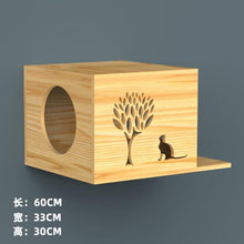 Load image into Gallery viewer, Pet cat climbing frame, pet tree house, wooden jumping platform DIY, house toy wall-mounted