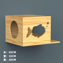Load image into Gallery viewer, Pet cat climbing frame, pet tree house, wooden jumping platform DIY, house toy wall-mounted
