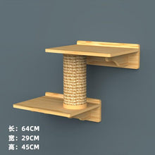 Load image into Gallery viewer, Pet cat climbing frame, pet tree house, wooden jumping platform DIY, house toy wall-mounted