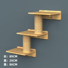 Load image into Gallery viewer, Pet cat climbing frame, pet tree house, wooden jumping platform DIY, house toy wall-mounted