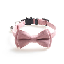 Load image into Gallery viewer, Bowknot Small Cat Collars Adjustable Buckle Bow Tie Puppy Dog Collar Cute Small Dog Collar with Bells
