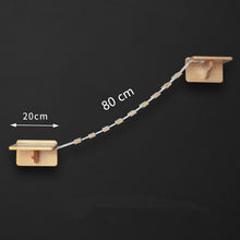 Load image into Gallery viewer, Pet cat climbing frame, pet tree house, wooden jumping platform DIY, house toy wall-mounted
