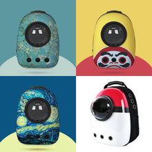 Load image into Gallery viewer, Cat Backpack Cat Carrier Fat Cat Bag Breathable Transport Travel Bag Dog Space Capsule Pet Capsule Astronaut Backpack For Pets
