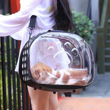 Load image into Gallery viewer, Transparent Cat Bag Travel Pet Backpack Oblique Cross Pet Out Bag Foldable Washable Backpack Litter Dualuse Capsule Shoulder Bag
