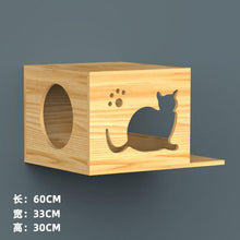 Load image into Gallery viewer, Pet cat climbing frame, pet tree house, wooden jumping platform DIY, house toy wall-mounted
